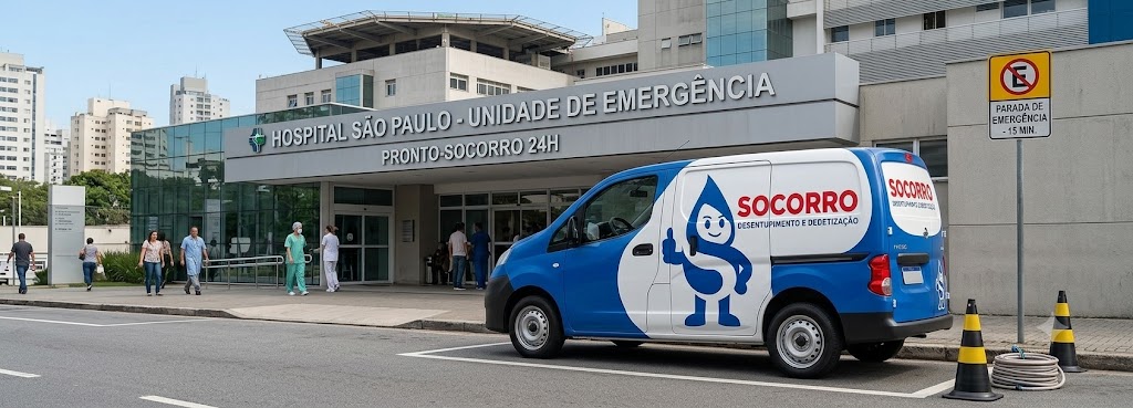 Profissional realizando Desentupimento e Manutenção Preventiva para Hospitais, Clínicas e Postos de Saúde em Gaspar